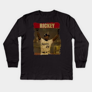 Rickey Henderson - NEW RETRO STYLE Kids Long Sleeve T-Shirt